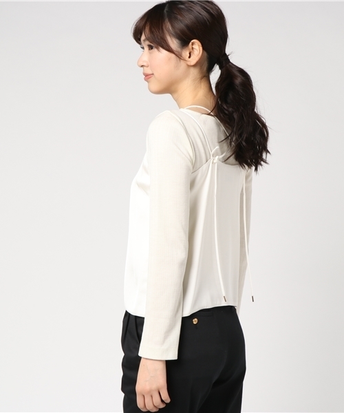 ESTNATION（エストネーション）の「ESTNATION キャミソール（キャミソール・レディース・ブラック/ホワイト・36/38）」の4枚目の写真