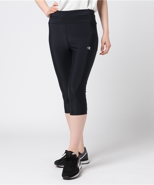 Champion(チャンピオン)の「【Champion/チャンピオン】レディース TRAINING クロップドタイツ(レギンス/スパッツ・レディース・ブラック/ネイビー/ホワイト/ピンク/レッド系その他3/チャコール・MEDIUM/LARGE)」の4枚目の写真