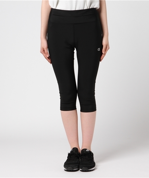 Champion(チャンピオン)の「【Champion/チャンピオン】レディース TRAINING クロップドタイツ(レギンス/スパッツ・レディース・ブラック/ネイビー/ホワイト/ピンク/レッド系その他3/チャコール・MEDIUM/LARGE)」の7枚目の写真
