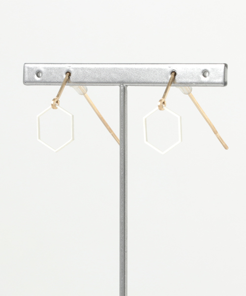 TONE SELECT GOODS(トーンセレクトグッズ)の「PAPERMAKE/ ペーパーピアス Paper pierced earring 14kgf 0002 (ピアス(両耳用))」|ホワイト