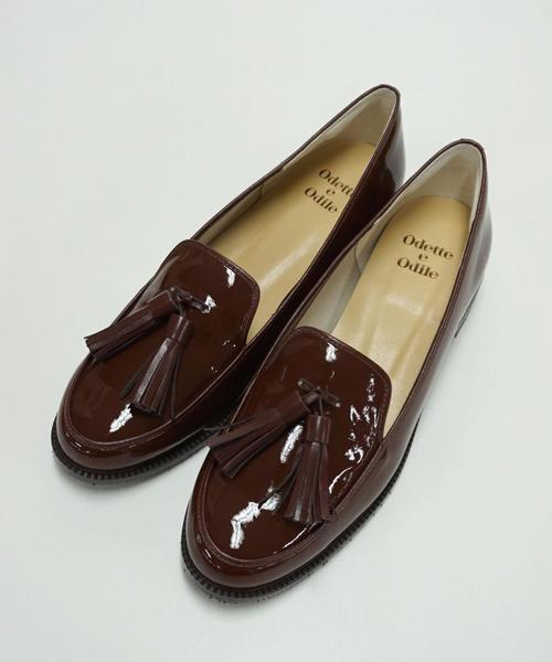 オデットエオディール23.5 タッセル付きローファー 茶 ODETTE E ODILE（オデット エ オディール） ローファー SLタッセル