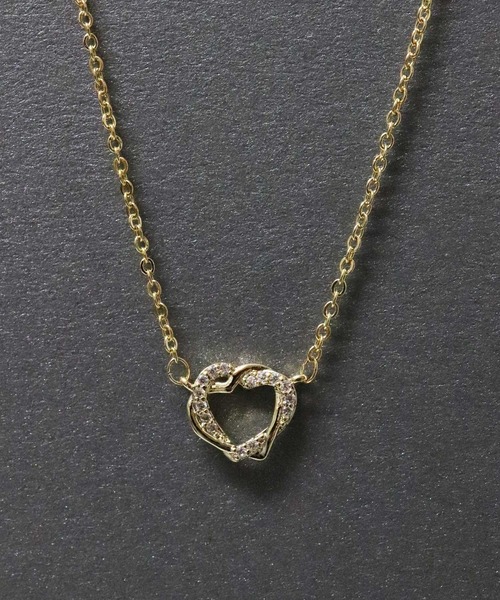 florist（フローリスト）の「2種CZハート＆リボンチャームネックレス（ネックレス）」 WEAR