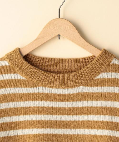 coen(コーエン)の「【手洗いできる】ラムウールボーダークルーネックニット(ニット/セーター・レディース・ブラウン/ネイビー・FREE)」の5枚目の写真