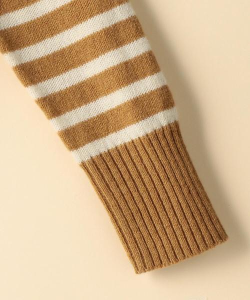 coen(コーエン)の「【手洗いできる】ラムウールボーダークルーネックニット(ニット/セーター・レディース・ブラウン/ネイビー・FREE)」の6枚目の写真