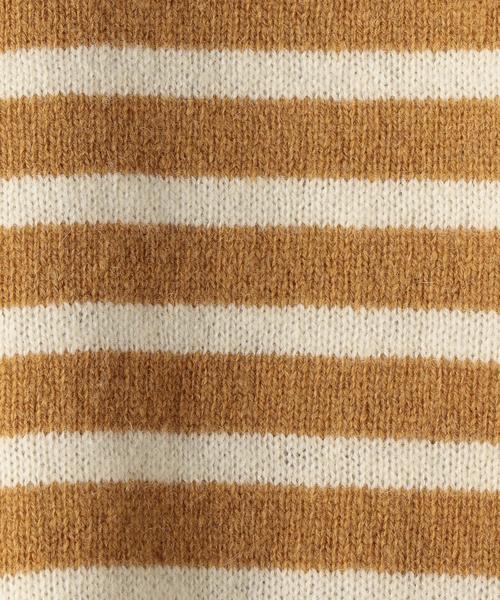 coen(コーエン)の「【手洗いできる】ラムウールボーダークルーネックニット(ニット/セーター・レディース・ブラウン/ネイビー・FREE)」の8枚目の写真