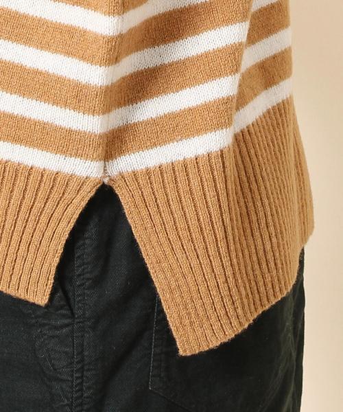 coen(コーエン)の「【手洗いできる】ラムウールボーダークルーネックニット(ニット/セーター・レディース・ブラウン/ネイビー・FREE)」の12枚目の写真
