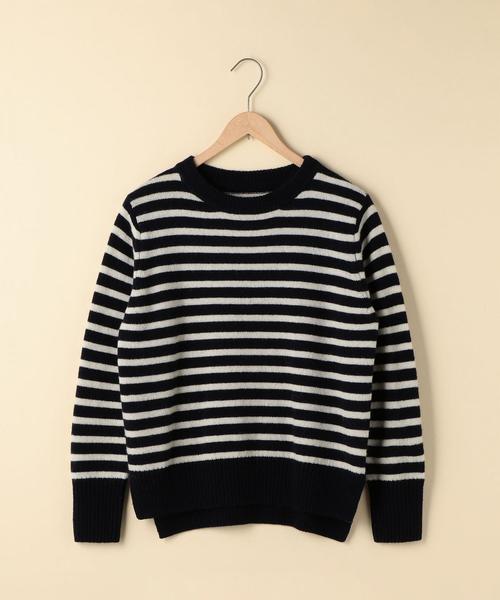 coen(コーエン)の「【手洗いできる】ラムウールボーダークルーネックニット(ニット/セーター・レディース・ブラウン/ネイビー・FREE)」の20枚目の写真