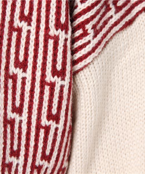 MERLOT（メルロー）の「ハイネックマルチパターンニット1354（ニット/セーター・レディース・ベージュ/ピンク/グリーン・FREE）」の16枚目の写真