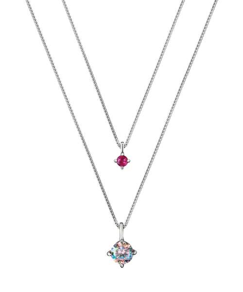 RubinRosa(ルビンローザ)の「【Rubin Rosa】ルビンローザ 3way シルバーネックレス(ネックレス)」|ピンク