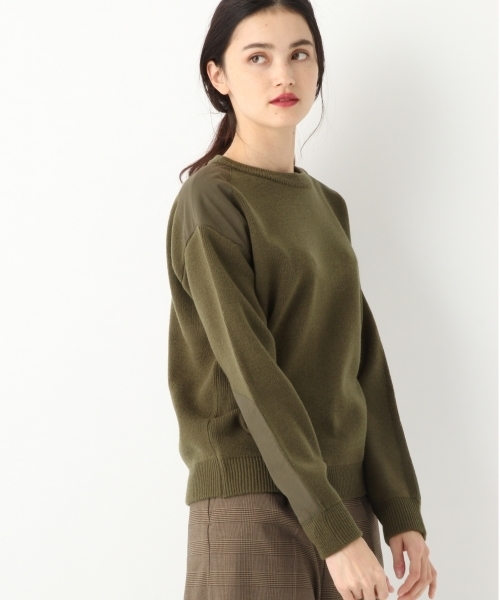 A part by（アパートバイ）の「9GAcWミリタリーCNPO 777249（ニット/セーター・レディース・アイボリー/ブラック/カーキ・FREE）」の8枚目の写真