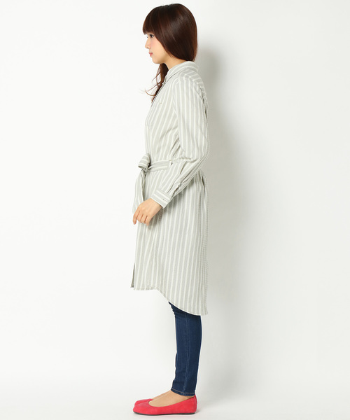 LBC（エルビーシー）の「サッカーストライプワンピース（ワンピース・レディース・ライトグレー/ブルー・MEDIUM/LARGE）」の3枚目の写真