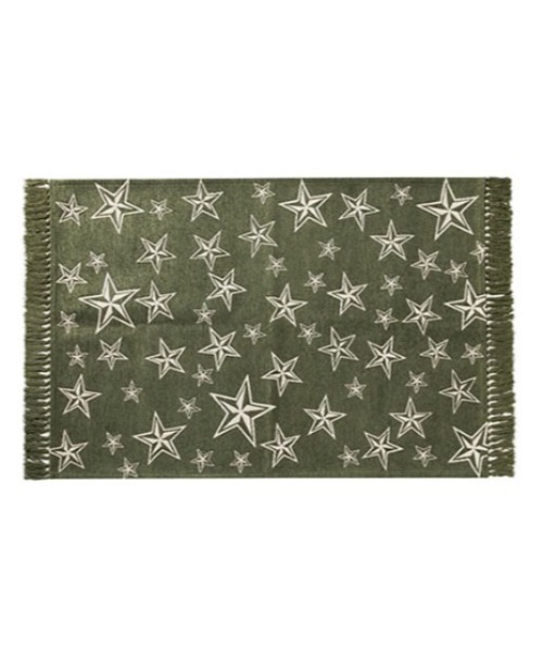 BRID（ブリッド）の「.ブリッド スターフリンジ ラグ / BRID STAR FRINGE RUG［90×130］（ラグ/マット・レディース・ブラック/グレー/ネイビー/カーキ/ワインレッド・FREE）」の3枚目の写真