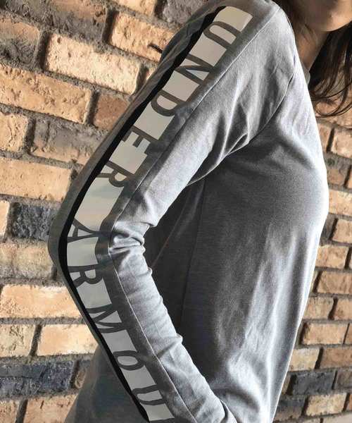 UNDER ARMOUR（アンダーアーマー）の「レディース ランニング半袖Tシャツ / ワードマーク長袖ロングスリーブ（Tシャツ/カットソー・レディース・ブラック/グレー・L/M/S/XL）」の11枚目の写真