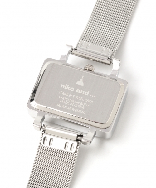 niko and...（ニコアンド）の「オリジナルスクエアメッシュウォッチ（アナログ腕時計・レディース・イエロー/グレー・0）」の6枚目の写真