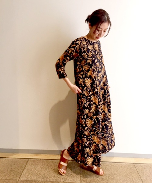 Beardsley ビアズリー の 更紗柄オールインワン ワンピース Wear