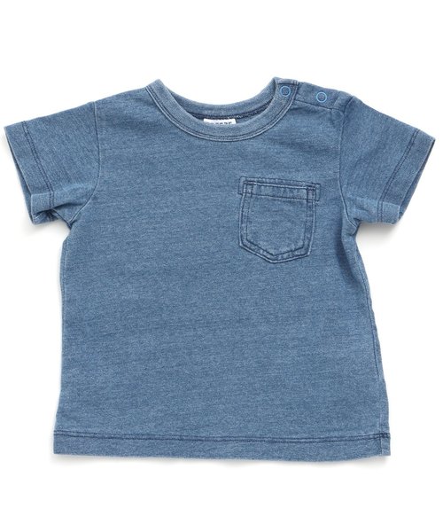 BREEZE（ブリーズ）の「インディゴTシャツ（Tシャツ/カットソー・キッズ・ネイビー/ブルー・140/80/100/120/150/110/130/160/90）」の2枚目の写真