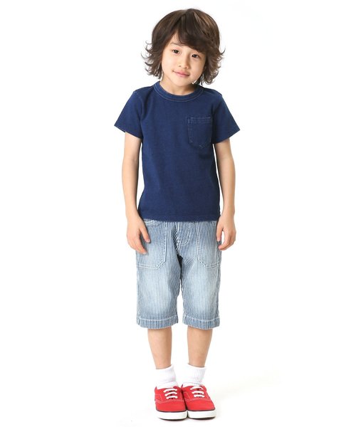 BREEZE（ブリーズ）の「インディゴTシャツ（Tシャツ/カットソー・キッズ・ネイビー/ブルー・140/80/100/120/150/110/130/160/90）」の3枚目の写真