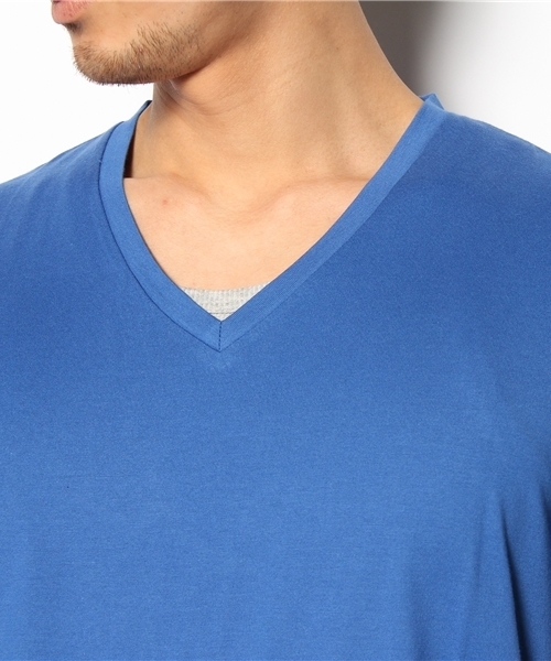 green label relaxing(グリーンレーベルリラクシング)の「□SUPIMA/C V/N Tシャツ(Tシャツ/カットソー・メンズ・ブラック/ライトピンク/ピンク/ライム/ホワイト/コバルトブルー/グレー/レッド/イエロー/ワインレッド/マスタード/ライトブルー・SMALL/MEDIUM/LARGE/X-LARGE)」の20枚目の写真