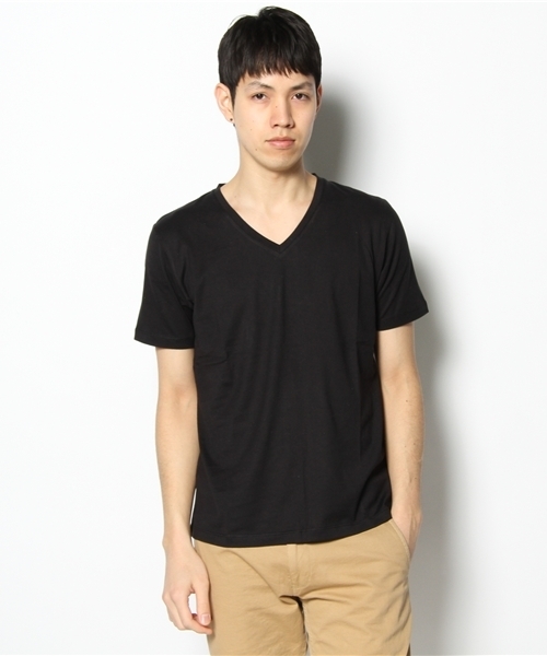 green label relaxing(グリーンレーベルリラクシング)の「□SUPIMA/C V/N Tシャツ(Tシャツ/カットソー・メンズ・ブラック/ライトピンク/ピンク/ライム/ホワイト/コバルトブルー/グレー/レッド/イエロー/ワインレッド/マスタード/ライトブルー・SMALL/MEDIUM/LARGE/X-LARGE)」の14枚目の写真