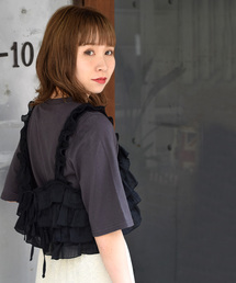 w closet | Tシャツ×ティアードビスチェセット(Tシャツ/カットソー)