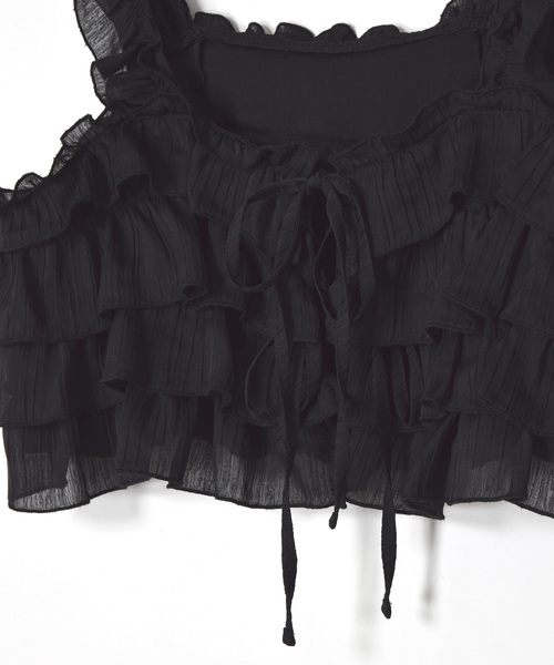 w closet（ダブルクローゼット）の「Tシャツ×ティアードビスチェセット（Tシャツ/カットソー・レディース・レッド/ネイビー/ブラック・FREE）」の13枚目の写真