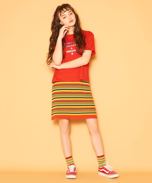 Candy Stripper（キャンディストリッパー）の「SWEET THINGS Tシャツ（Tシャツ/カットソー・レディース・ブラック/ネイビー/レッド/オフホワイト・2）」の15枚目の写真