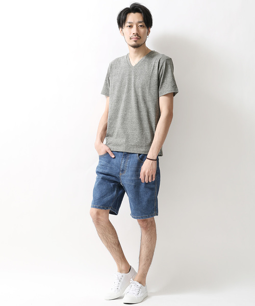 ZIP FIVE（ジップファイブ）の「【ZIP FIVE】TCR杢Vネック半袖Tシャツ（Tシャツ/カットソー・メンズ・ホワイト/ブラック/パープル/ネイビー/グレー/レッド/イエロー/グリーン・SMALL/MEDIUM/LARGE/X-LARGE）」の11枚目の写真