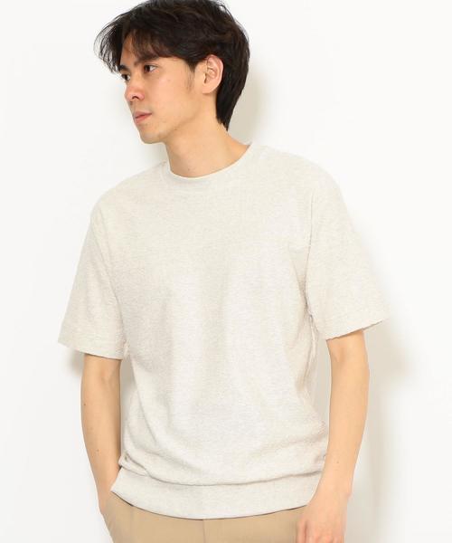 green label relaxing（グリーンレーベルリラクシング）の「SC ランダムパイル クルーネック 半袖スウェット ◆（Tシャツ/カットソー・メンズ・ナチュラル/ライトグレー/ロイヤルブルー/ネイビー・XL/L/M/S）」の2枚目の写真