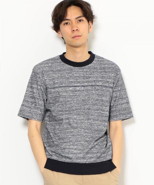 green label relaxing（グリーンレーベルリラクシング）の「SC ランダムパイル クルーネック 半袖スウェット ◆（Tシャツ/カットソー・メンズ・ナチュラル/ライトグレー/ロイヤルブルー/ネイビー・XL/L/M/S）」の4枚目の写真