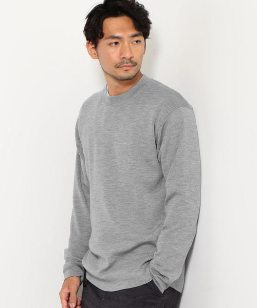green label relaxing(グリーンレーベルリラクシング)の「CM オタゴウール クルーネック ニット ◆(ニット/セーター・メンズ・ブラック/パープル/グレー/ロイヤルブルー・S/M/L)」の19枚目の写真