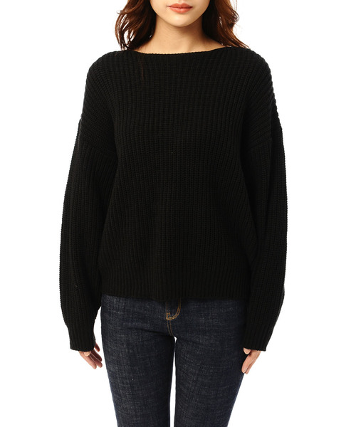 EGOIST（エゴイスト）の「バックレースUPニットTOP（ニット/セーター・レディース・ブラック/パープル/グレー・FREE）」の5枚目の写真