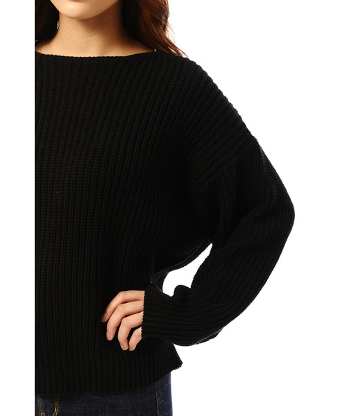 EGOIST（エゴイスト）の「バックレースUPニットTOP（ニット/セーター・レディース・ブラック/パープル/グレー・FREE）」の8枚目の写真