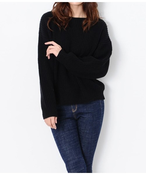 EGOIST（エゴイスト）の「バックレースUPニットTOP（ニット/セーター・レディース・ブラック/パープル/グレー・FREE）」の10枚目の写真