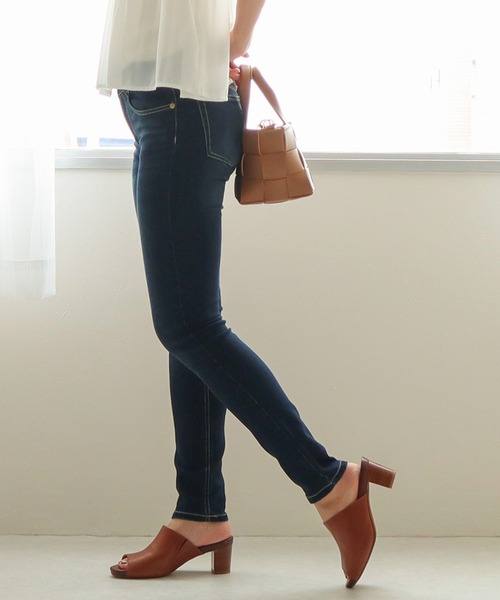 Social GIRL(ソーシャルガール)の「ハイウエストストレッチデニムスキニーパンツ(デニムパンツ・レディース・ブラック/ブルー/ネイビー/ライトブルー/ダークブラック・S/M/L/XS)」の1枚目の写真