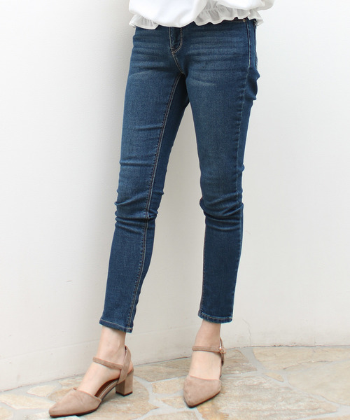 Social GIRL(ソーシャルガール)の「ハイウエストストレッチデニムスキニーパンツ(デニムパンツ・レディース・ブラック/ブルー/ネイビー/ライトブルー/ダークブラック・S/M/L/XS)」の5枚目の写真