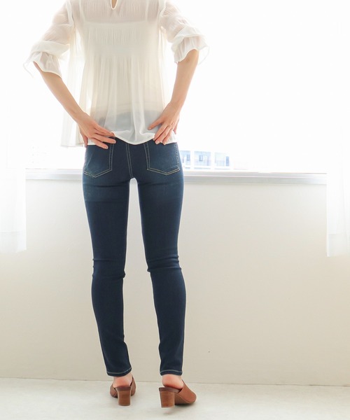 Social GIRL(ソーシャルガール)の「ハイウエストストレッチデニムスキニーパンツ(デニムパンツ・レディース・ブラック/ブルー/ネイビー/ライトブルー/ダークブラック・S/M/L/XS)」の13枚目の写真