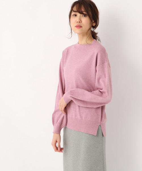 GLOBAL WORK（グローバルワーク）の「１４ゲージタートルボリュームプルオーバー/822855（ニット/セーター・レディース・パープル系その他2/ベージュ/ホワイト/ブラック・MEDIUM/LARGE）」の4枚目の写真