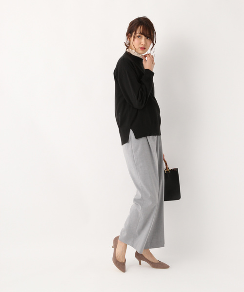 GLOBAL WORK（グローバルワーク）の「１４ゲージタートルボリュームプルオーバー/822855（ニット/セーター・レディース・パープル系その他2/ベージュ/ホワイト/ブラック・MEDIUM/LARGE）」の5枚目の写真