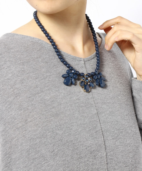 Another Edition（アナザーエディション）の「AE シンプル BJ NL（ネックレス・レディース・オフホワイト/ネイビー・フリー）」の6枚目の写真