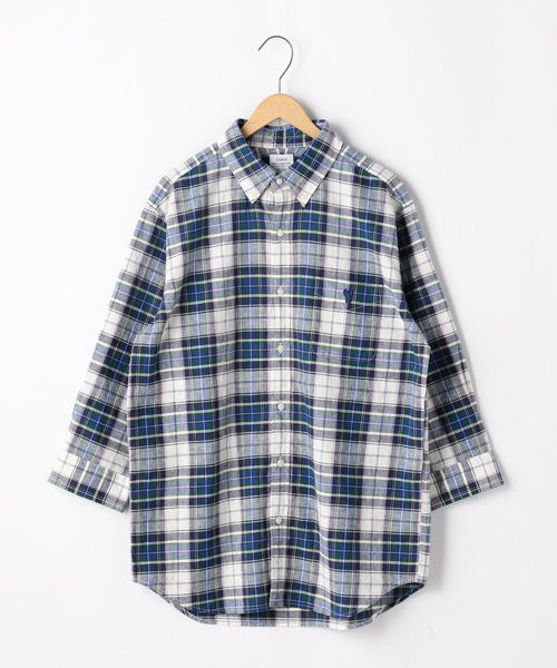 coen(コーエン)の「綿麻7分袖チェックシャツ(シャツ/ブラウス・メンズ・ネイビー/レッド・LARGE/SMALL/MEDIUM/X-LARGE)」の10枚目の写真