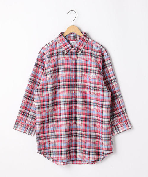 coen(コーエン)の「綿麻7分袖チェックシャツ(シャツ/ブラウス・メンズ・ネイビー/レッド・LARGE/SMALL/MEDIUM/X-LARGE)」の14枚目の写真