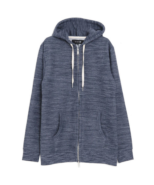 トリッキー杢柄フルジップアップパーカー / VIJP19-04 トリッキー杢柄フルジップアップパーカー / VIJP19-04
