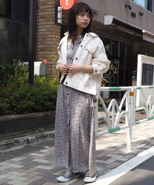 tiptop（ティップトップ）の「2020SS バックボタンビッグGジャン（その他アウター・レディース・カーキ/オフホワイト/ベージュ/ブルー/ブラック・FREE）」の6枚目の写真