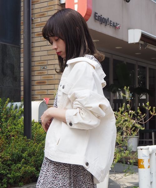 tiptop（ティップトップ）の「2020SS バックボタンビッグGジャン（その他アウター・レディース・カーキ/オフホワイト/ベージュ/ブルー/ブラック・FREE）」の9枚目の写真