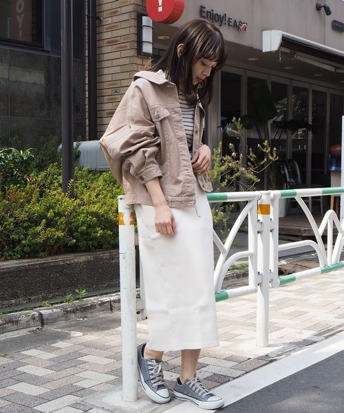 tiptop（ティップトップ）の「2020SS バックボタンビッグGジャン（その他アウター・レディース・カーキ/オフホワイト/ベージュ/ブルー/ブラック・FREE）」の11枚目の写真