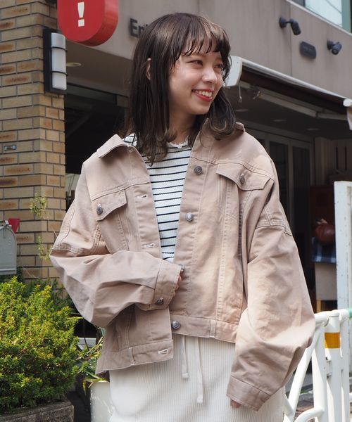 tiptop（ティップトップ）の「2020SS バックボタンビッグGジャン（その他アウター・レディース・カーキ/オフホワイト/ベージュ/ブルー/ブラック・FREE）」の12枚目の写真