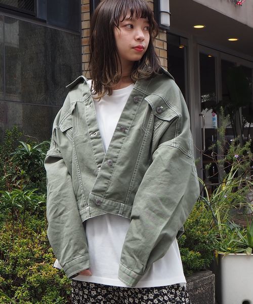 tiptop（ティップトップ）の「2020SS バックボタンビッグGジャン（その他アウター・レディース・カーキ/オフホワイト/ベージュ/ブルー/ブラック・FREE）」の16枚目の写真