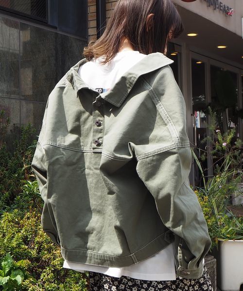 tiptop（ティップトップ）の「2020SS バックボタンビッグGジャン（その他アウター・レディース・カーキ/オフホワイト/ベージュ/ブルー/ブラック・FREE）」の19枚目の写真