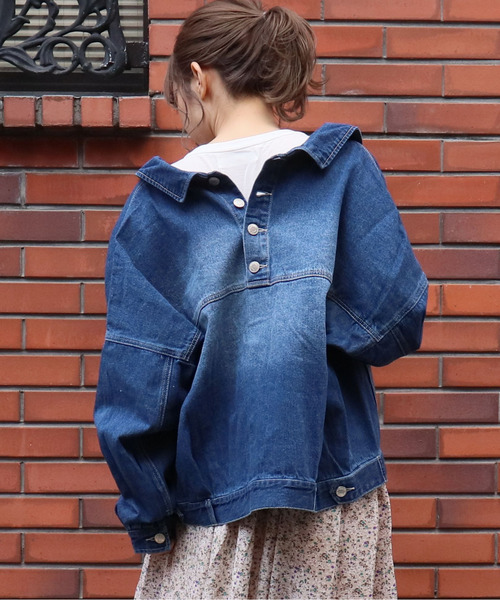 tiptop（ティップトップ）の「2020SS バックボタンビッグGジャン（その他アウター・レディース・カーキ/オフホワイト/ベージュ/ブルー/ブラック・FREE）」の20枚目の写真