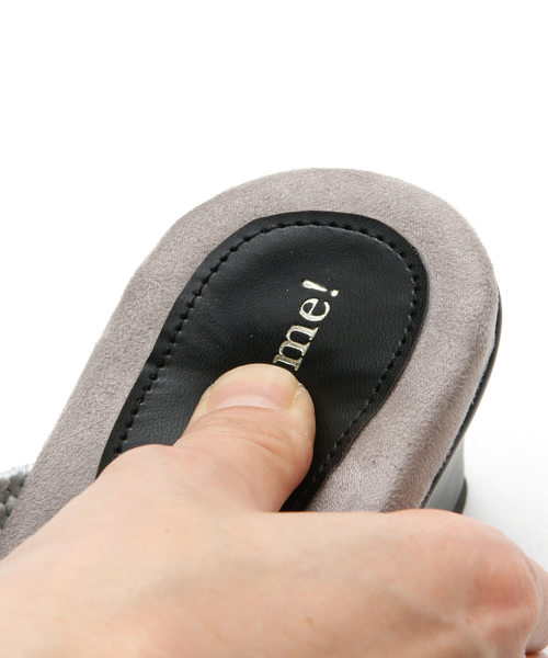 minky me!（ミンキーミー）の「柔らかウェッジソールふかふかクッションストライプゴムサンダル（サンダル・レディース・ブラック/ホワイト/シルバー・S/M/L/LL）」の11枚目の写真